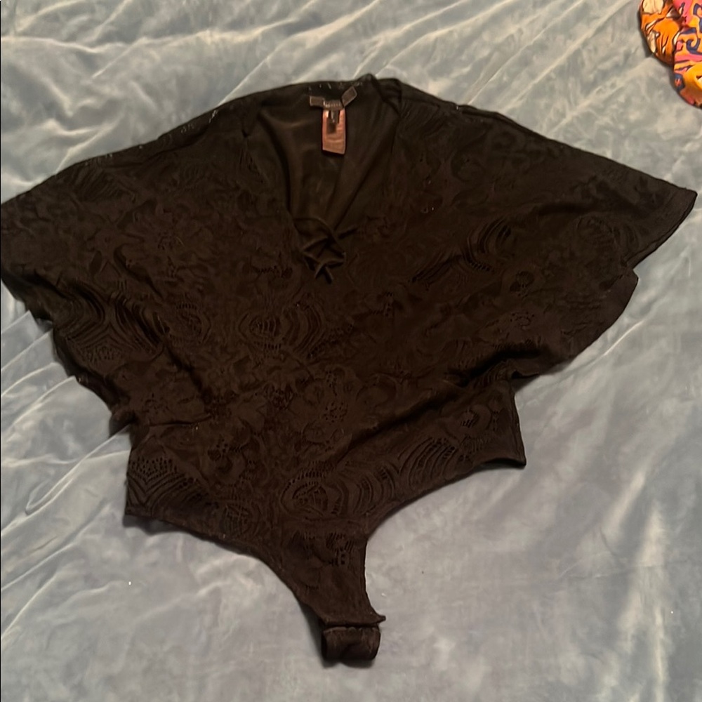 BCBG Small Elegant Black Women's Top body suit